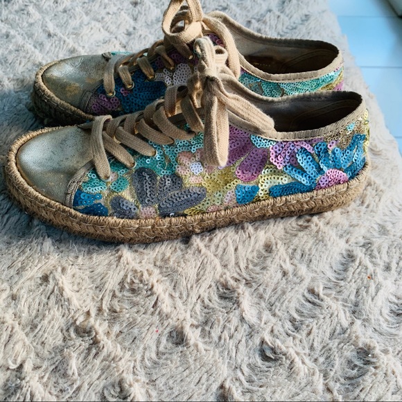 Sequined Sneaker Espadrilles - Picture 3 of 5